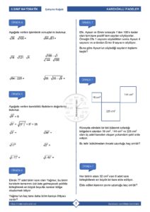 8.Sınıf Kareköklü İfadeler Çalışma Kağıdı