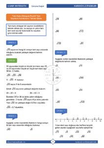 8.Sınıf Kareköklü İfadeler Çalışma Kağıdı