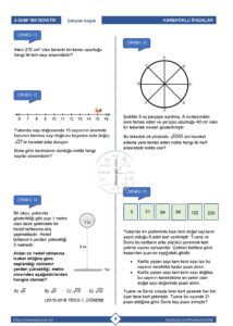 8.Sınıf Kareköklü İfadeler Çalışma Kağıdı