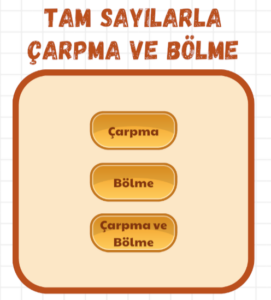 Altın Karma Tam Sayılarla Çarpma Ve Bölme Oyunu 8 Altın Karma Tam Sayılarla Çarpma ve Bölme Oyunu