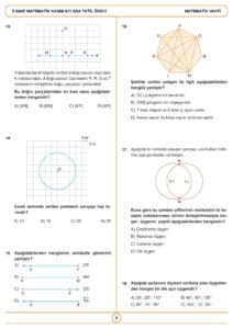 5.Sınıf Matematik Kasım Ayı Ara Tatil Ödev Fasikülü