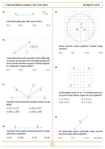 5.Sınıf Matematik Kasım Ayı Ara Tatil Ödev Fasikülü