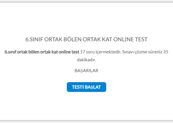 6.Sınıf Ortak Bölen Ortak Kat Online Test