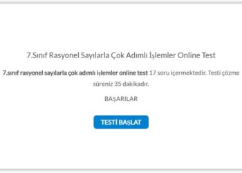 7.Sınıf Rasyonel Sayılarla Çok Adımlı İşlemler Online Test