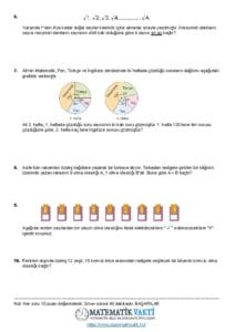 2023 - 2024 8.Sınıf Matematik 1.Dönem 2.Yazılı Soruları