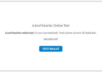 6.Sınıf Kesirler Online Test