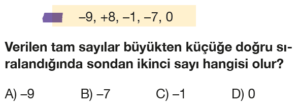 6.Sınıf Matematik 1.Dönem 2.Yazılı Online Sınav