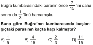 6.Sınıf Matematik 1.Dönem 2.Yazılı Online Sınav