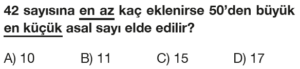 6.Sınıf Matematik 1.Dönem 2.Yazılı Online Sınav