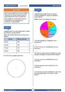 8.Sınıf Veri Analizi Çalışma Kağıdı