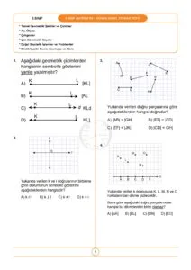 5.Sınıf Matematik 1.Dönem Genel Tekrar Testi