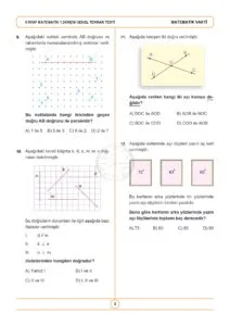 5.Sınıf Matematik 1.Dönem Genel Tekrar Testi