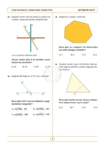 5.Sınıf Matematik 1.Dönem Genel Tekrar Testi