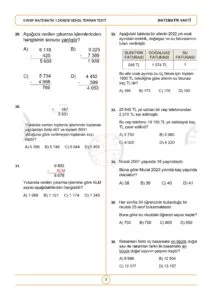5.Sınıf Matematik 1.Dönem Genel Tekrar Testi
