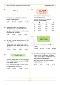 5.Sınıf Matematik 1.Dönem Genel Tekrar Testi