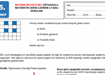 2024 – 2025 5.Sınıf Matematik 2.Dönem 2.Yazılı Soruları