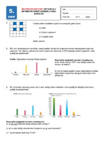 2024 - 2025 5.Sınıf Matematik 2.Dönem 2.Yazılı Soruları