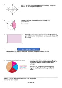 2024 - 2025 7.Sınıf Matematik 2.Dönem 2.Yazılı Soruları