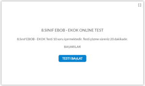 8.Sınıf EBOB - EKOK Online Test