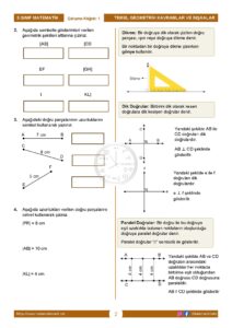 5.Sınıf Temel Geometrik Kavramlar ve İnşalar Çalışma Kağıdı