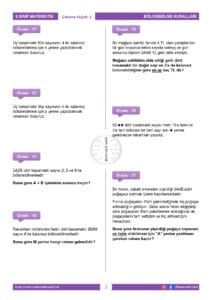 6.Sınıf Bölünebilme Kuralları Çalışma Kağıdı