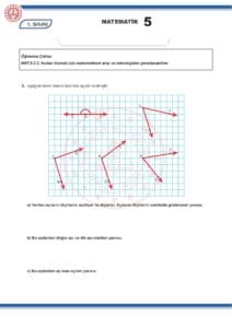 2024 – 2025 5.Sınıf Matematik 1.Dönem 1.Yazılı MEB Örnek Sınav Kitapçığı
