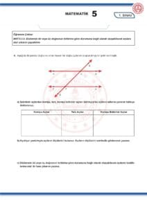 2024 – 2025 5.Sınıf Matematik 1.Dönem 1.Yazılı MEB Örnek Sınav Kitapçığı