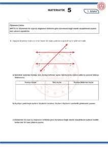 2024 – 2025 5.Sınıf Matematik 1.Dönem 1.Yazılı MEB Örnek Sınav Kitapçığı