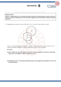 2024 – 2025 5.Sınıf Matematik 1.Dönem 1.Yazılı MEB Örnek Sınav Kitapçığı