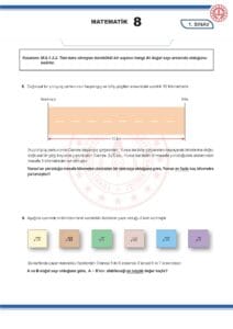 2024 – 2025 8.Sınıf Matematik 1.Dönem 1.Yazılı MEB Örnek Sınav Kitapçığı