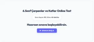 6.Sınıf Çarpanlar ve Katlar Online Test