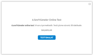 6.Sınıf Kümeler Online Test