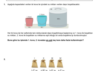 2024 – 2025 8.Sınıf Matematik 1.Dönem 2.Yazılı Soruları