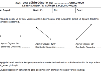 2025 – 2026 5.Sınıf Matematik 1.Dönem 2.Yazılı Soruları