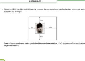 5.Sınıf MEB Dikdörtgende Çevre ve Alan Problemleri Çalışma Kağıdı