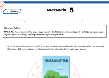 2024 – 2025 5.Sınıf Matematik MEB 2.Dönem 1.Yazılı Örneği