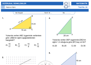 8.Sınıf Eğim Testi
