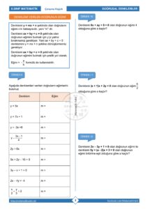 8.Sınıf Eğim Çalışma Kağıdı