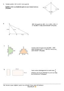 8.Sınıf Matematik 2.Dönem 2.Yazılı Soruları