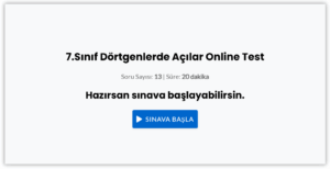 7.Sınıf Dörtgenlerde Açılar Online Test 5 7.Sınıf Dörtgenlerde Açılar Online Test