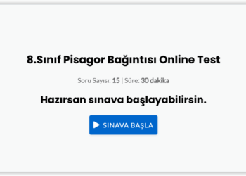 8.Sınıf Pisagor Bağıntısı Online Test