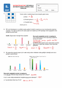 2024 - 2025 5.Sınıf Matematik 2.Dönem 2.Yazılı Soruları
