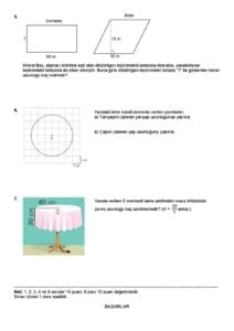 2024 - 2025 6.Sınıf Matematik 2.Dönem 2.Yazılı Soruları