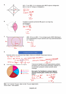 2024 - 2025 7.Sınıf Matematik 2.Dönem 2.Yazılı Soruları