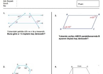 2024 – 2025 7.Sınıf Seçmeli Matematik 2.Dönem 2.Yazılı Soruları