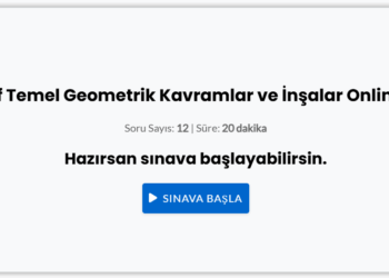 5.Sınıf Temel Geometrik Kavramlar ve İnşalar Online Test