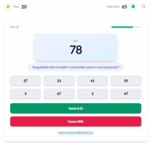 Asal Çarpanı mıdır? – Asal Çarpan Bulma Matematik Oyunu