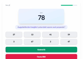Asal Çarpanı Mıdır? – Asal Çarpan Bulma Matematik Oyunu 3 Asal Çarpanı mıdır? – Asal Çarpan Bulma Matematik Oyunu