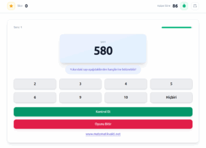 Bölünebilir mi? - Bölünebilme Kuralları Matematik Oyunu