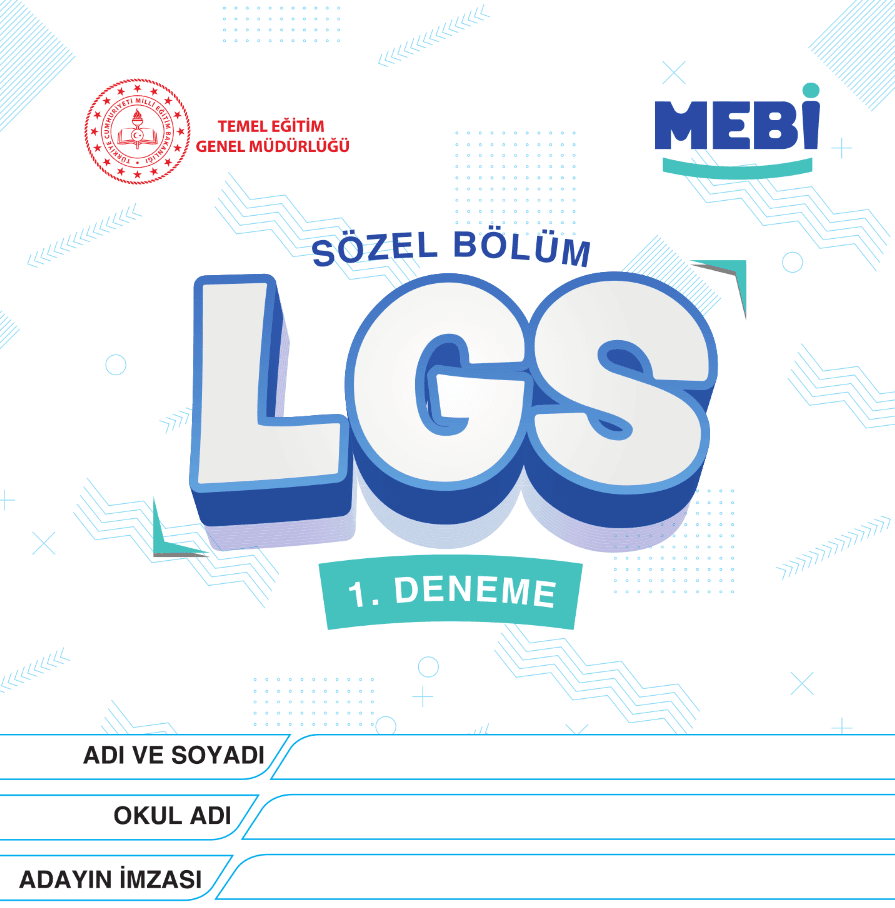MEBİ LGS Deneme Sınavı 1 Ve Cevap Anahtarı (2–8 Kasım 2025) - Matematik ...